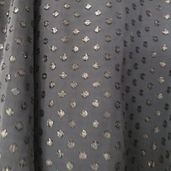Asymmetrical navy skirt with sparkly polka dots - Picture 4 of 6